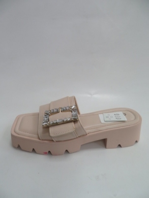 Klapki damskie na obcasie (36-41) SS135 BEIGE