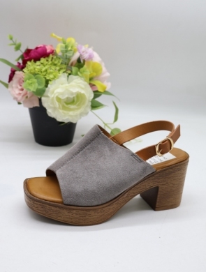 Sandały damskie na obcasie (36-41) D319 GREY