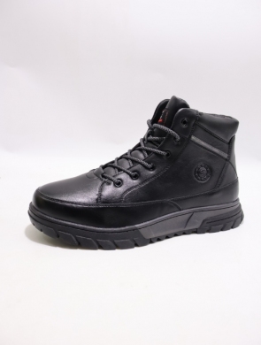 Botki męskie ocieplane (40-45) 63503-1 BLACK
