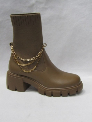 Botki damskie na obcasie (36-41) DE1080 KHAKI