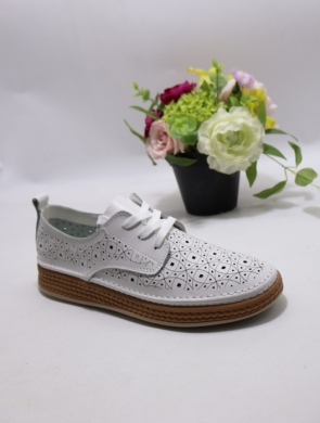 Buty sportowe damskie na płaskim (36-41) P-803 WHITE SKÓRA