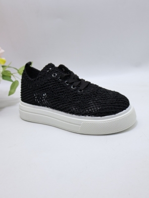 Buty sportowe damskie na płaskim (36-41) 6384 BLACK