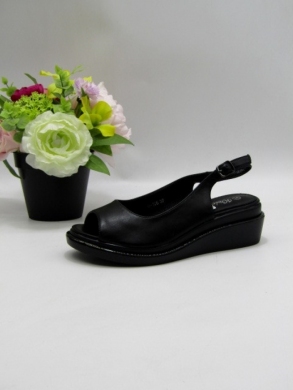 Sandały damskie na koturnie (36-41) 0-106 BLACK