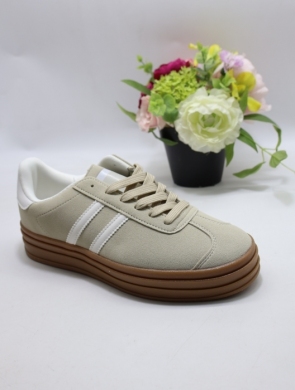 Buty sportowe damskie na płaskim (36-41) 24001 BEIGE