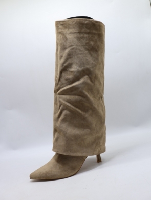 Kozaki damskie ocieplane na szpilce (36-41) H8-998 KHAKI