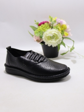 Półbuty damskie na płaskim (36-42) 25160-21 BLACK