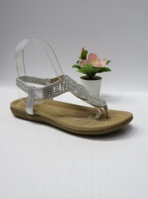 Sandały damskie na płaskim (37-42) 61323-5 SILVER