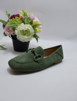 Mokasyny damskie na płaskim (36-41) 68-363 GREEN