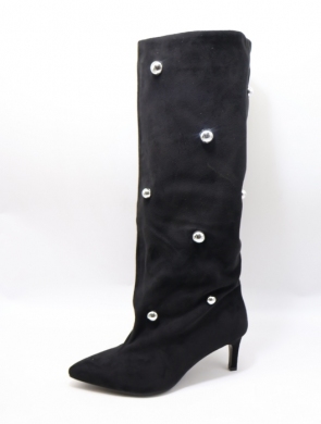 Kozaki damskie na szpilce (36-41) K682 BLACK