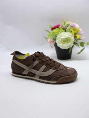 Buty sportowe damskie na płaskim (37-41) TH008 DBROWN SKORA