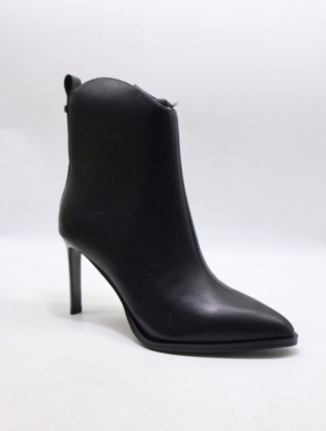 Botki damskie ocieplane na szpilce (36-41) B-316 BLACK-SKO