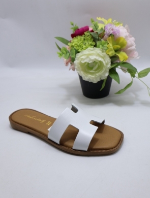 Klapki damskie na płaskim (36-41) 01 WHITE