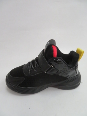 Buty sportowe chłopięce ocieplane (32-37) P690 BLACK/RED