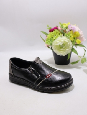 Półbuty damskie ocieplane na płaskim (36-42) 26328-1 BLACK