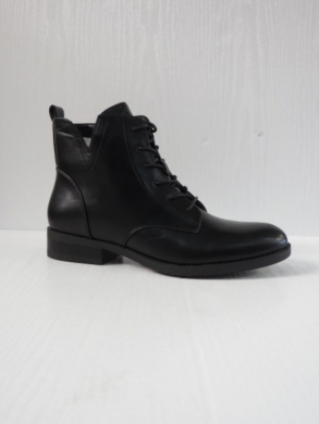 Botki damskie ocieplane na płaskim (36-41) H2115 BLACK
