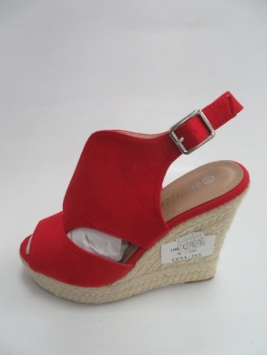 Sandały damskie na koturnie (36-41) 100-922 RED