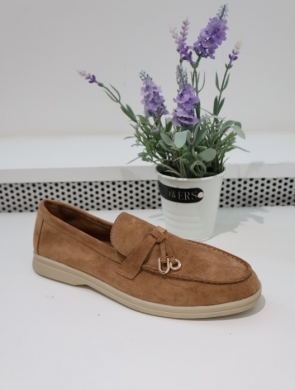 Mokasyny damskie na płaskim (36-41) G490 MOCHA