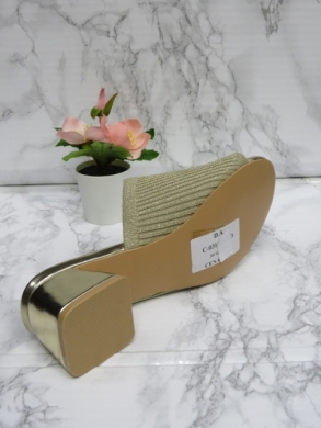 Klapki damskie na obcasie (36-41) C-031 GOLD