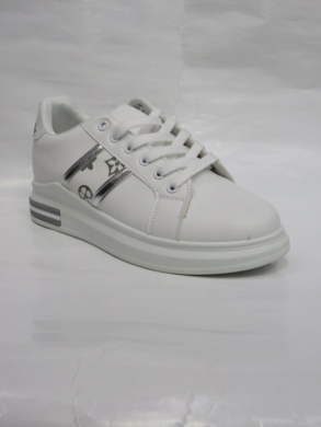 Buty sportowe damskie na płaskim (36-41) DF738 BIANCO