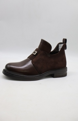 Botki damskie ocieplane na płaskim (36-41) YC190 BROWN