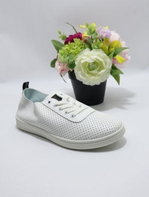 Buty sportowe damskie na płaskim (36-41) 0-1676 WH/BL
