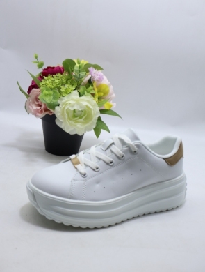 Buty sportowe damskie na płaskim (37-41) LXC8625 WHITE
