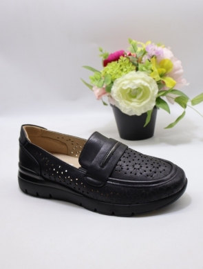 Półbuty damskie na płaskim (36-41) 0-1583 BLACK