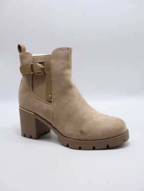 Botki damskie ocieplane na obcasie (36-41) H2416B KHAKI