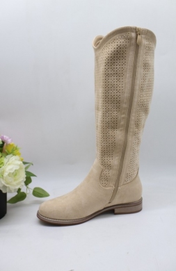 Kozaki damskie na płaskim (36-41) A958 BEIGE
