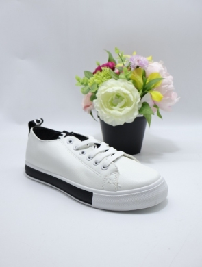 Buty sportowe damskie na płaskim (36-41) BK21 WH/BL