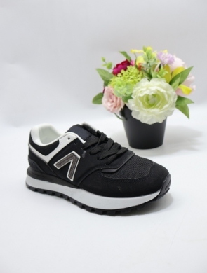 Buty sportowe damskie na płaskim (36-41) EO-1775 BL/WHITE
