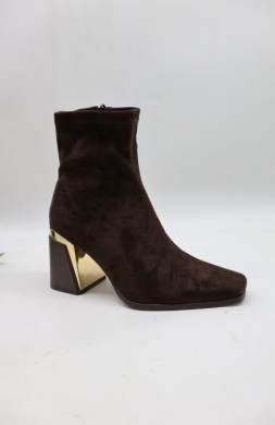 Botki damskie na obcasie (36-41) 2908A BROWN