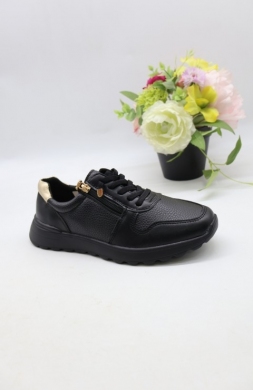Buty sportowe damskie na płaskim (36-41) BA612 BLACK