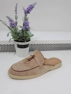Klapki damskie na płaskim (36-41) G503 KHAKI