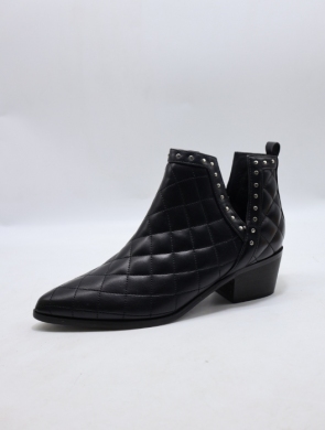 Botki damskie na obcasie (36-41) B-430 BLACK