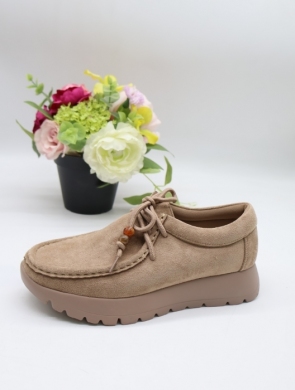 Półbuty damskie na płaskim (36-41) 6889 KHAKI