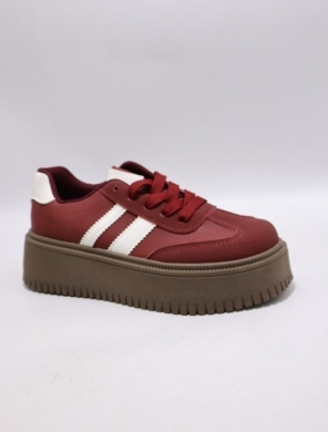 Buty sportowe damskie na płaskim (36-41) GB019 WINE