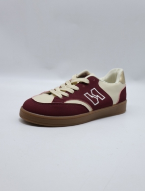 Buty sportowe damskie na płaskim (36-41) YH39 WINE