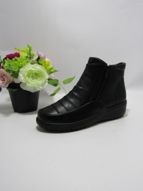 Botki damskie ocieplane na płaskim (37-42) 8808 BLACK