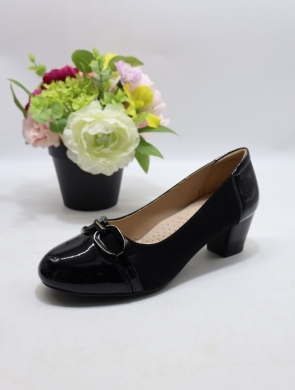 Czółenki damskie na obcasie (36-41) 2804-3 BLACK
