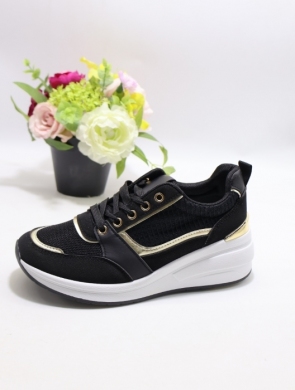 Buty sportowe damskie na płaskim (36-41) 88-109 BLACK