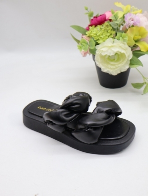 Klapki damskie na płaskim (36-41) TC1384 BLACK