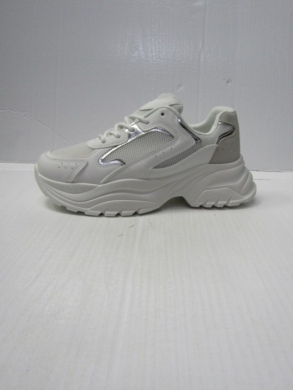 Buty sportowe damskie na płaskim (36-41) WW098 WHITE/SILVER