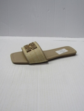 Klapki damskie na płaskim (36-41) 1639-192 BEIGE