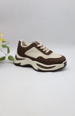 Buty sportowe damskie na płaskim (36-41) 88-116 BROWN