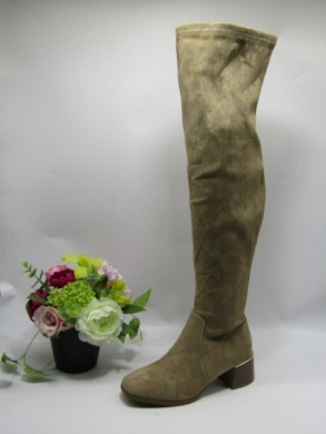 Kozaki damskie na obcasie (36-41) RQ435 KHAKI