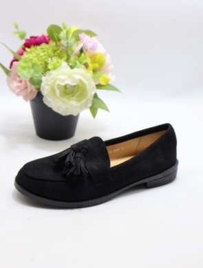 Mokasyny damskie na płaskim (36-41) H8-966 BLACK