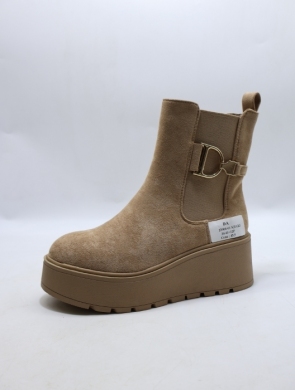 Botki damskie na koturnie (36-41) 23006-01 KHAKI