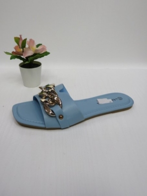 Klapki damskie na płaskim (36-41) F-39 BLUE