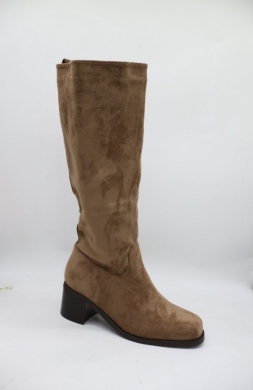 Kozaki damskie ocieplane na obcasie (36-41) 1163 KHAKI
